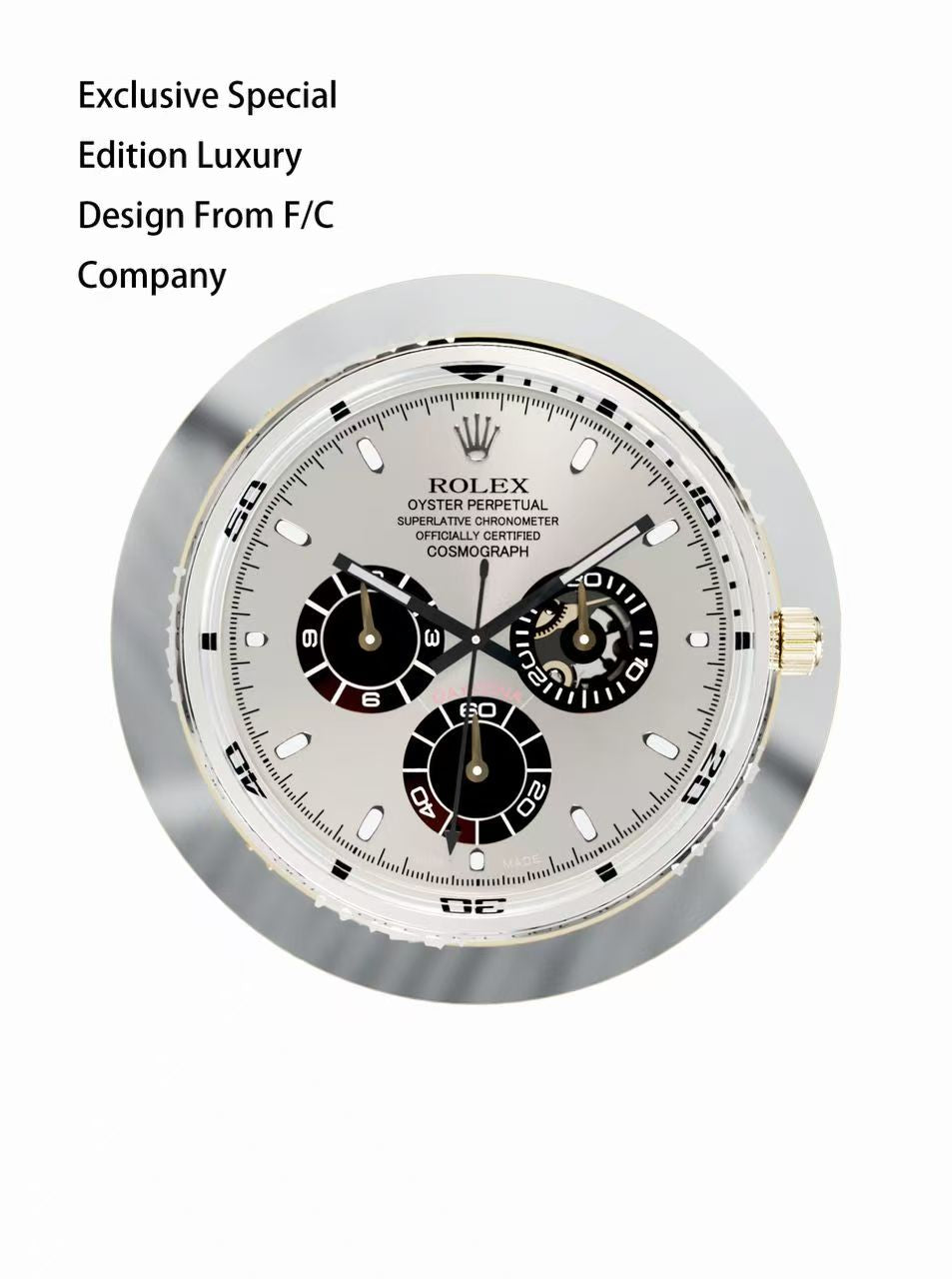Luxury Chronograph Table  (40” Glass Top)