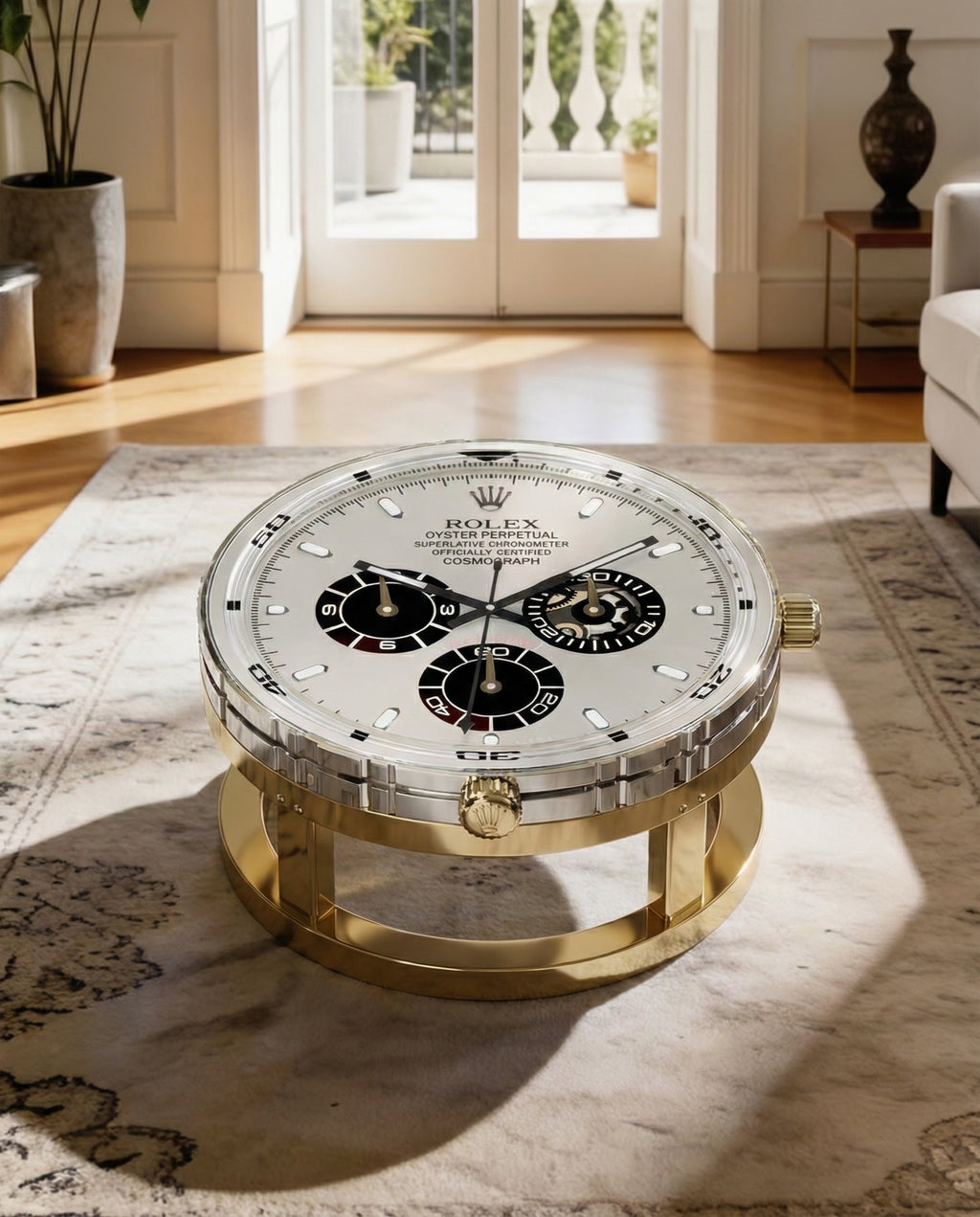 Luxury Chronograph Table  (40” Glass Top)